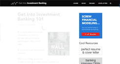 Desktop Screenshot of getintoinvestmentbanking.com